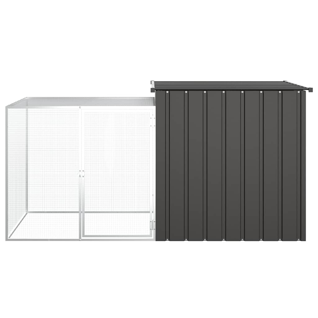 vidaXL Klatka dla kurcząt, antracytowa, 200x91x100 cm, stal