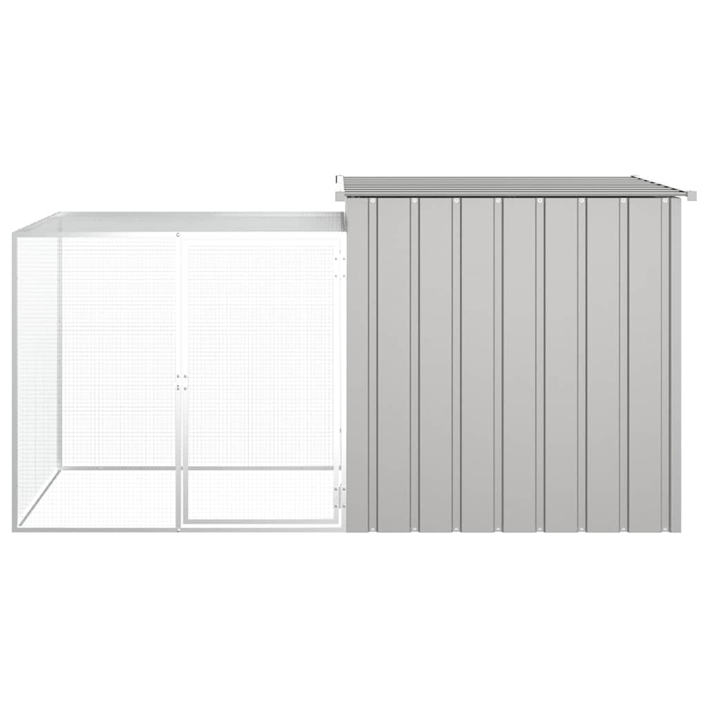 vidaXL Klatka dla kurcząt, szara, 200x91x100 cm, stal