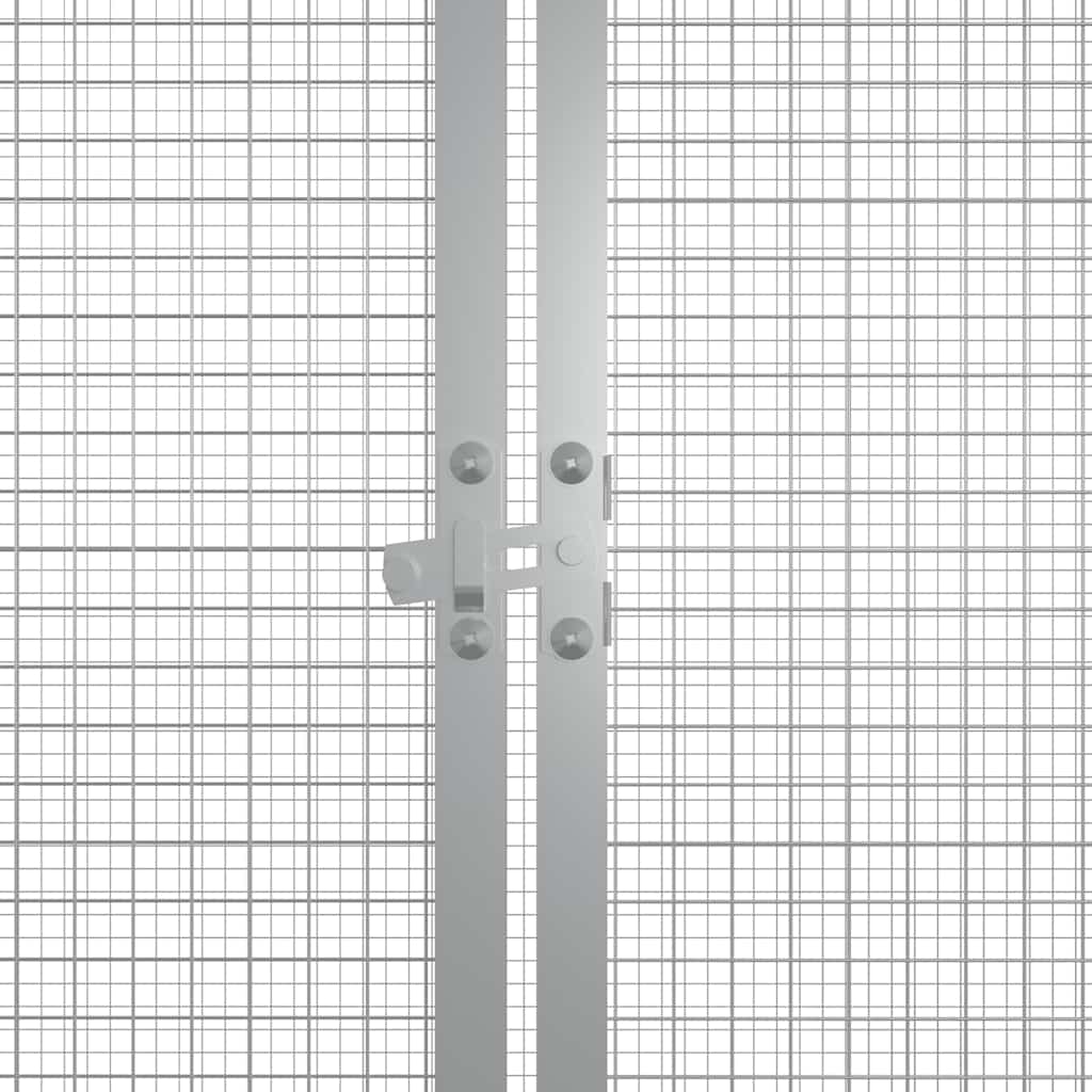 vidaXL Klatka dla kurcząt, szara, 200x91x100 cm, stal