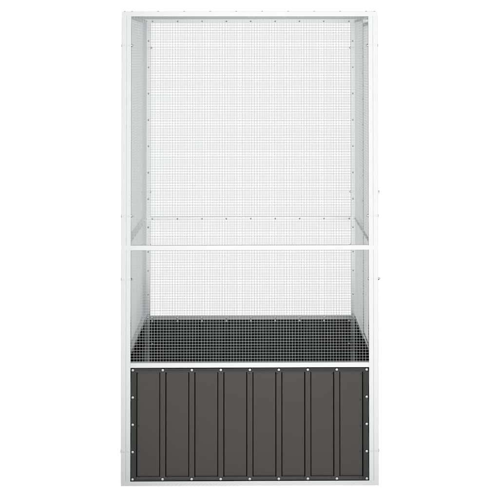 vidaXL Woliera, antracytowa, 111x107x211,5 cm, galwanizowana stal