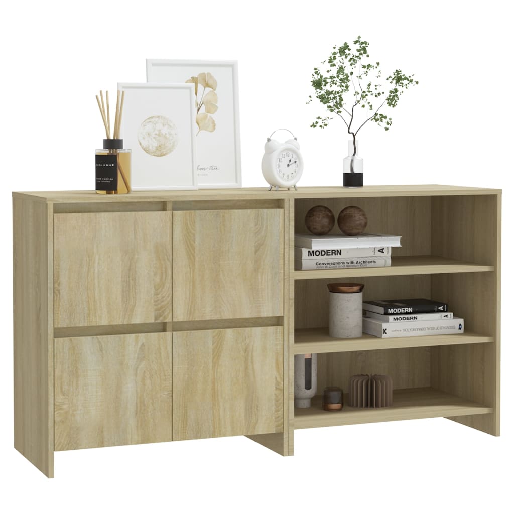 vidaXL 2-częściowa szafka boczna, dąb sonoma, materiał drewnopochodny