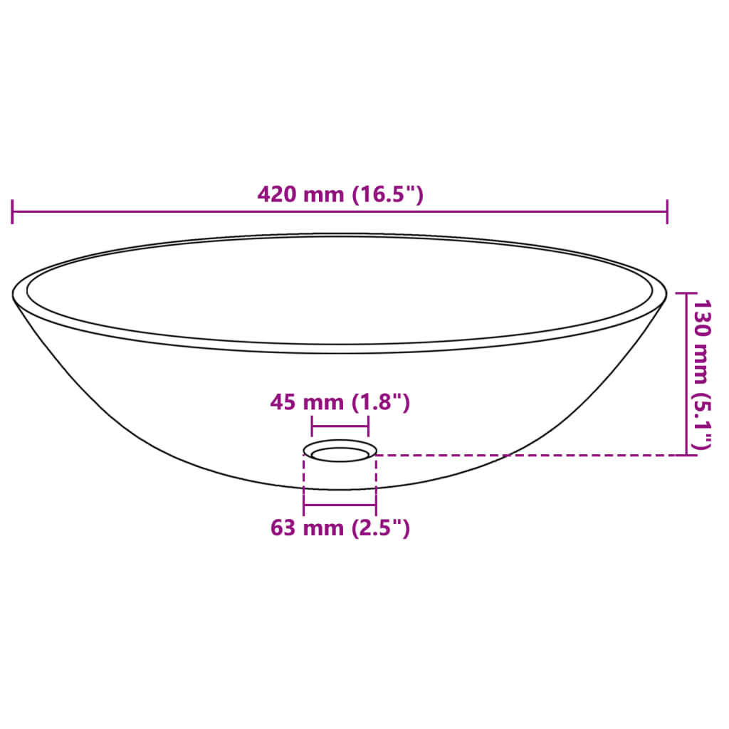 vidaXL Umywalka łazienkowa z kranem i korkiem, czarna, szkło hartowane