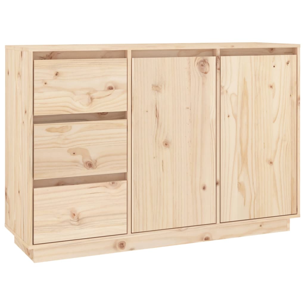 vidaXL Szafka, 111x34x75 cm, lite drewno sosnowe
