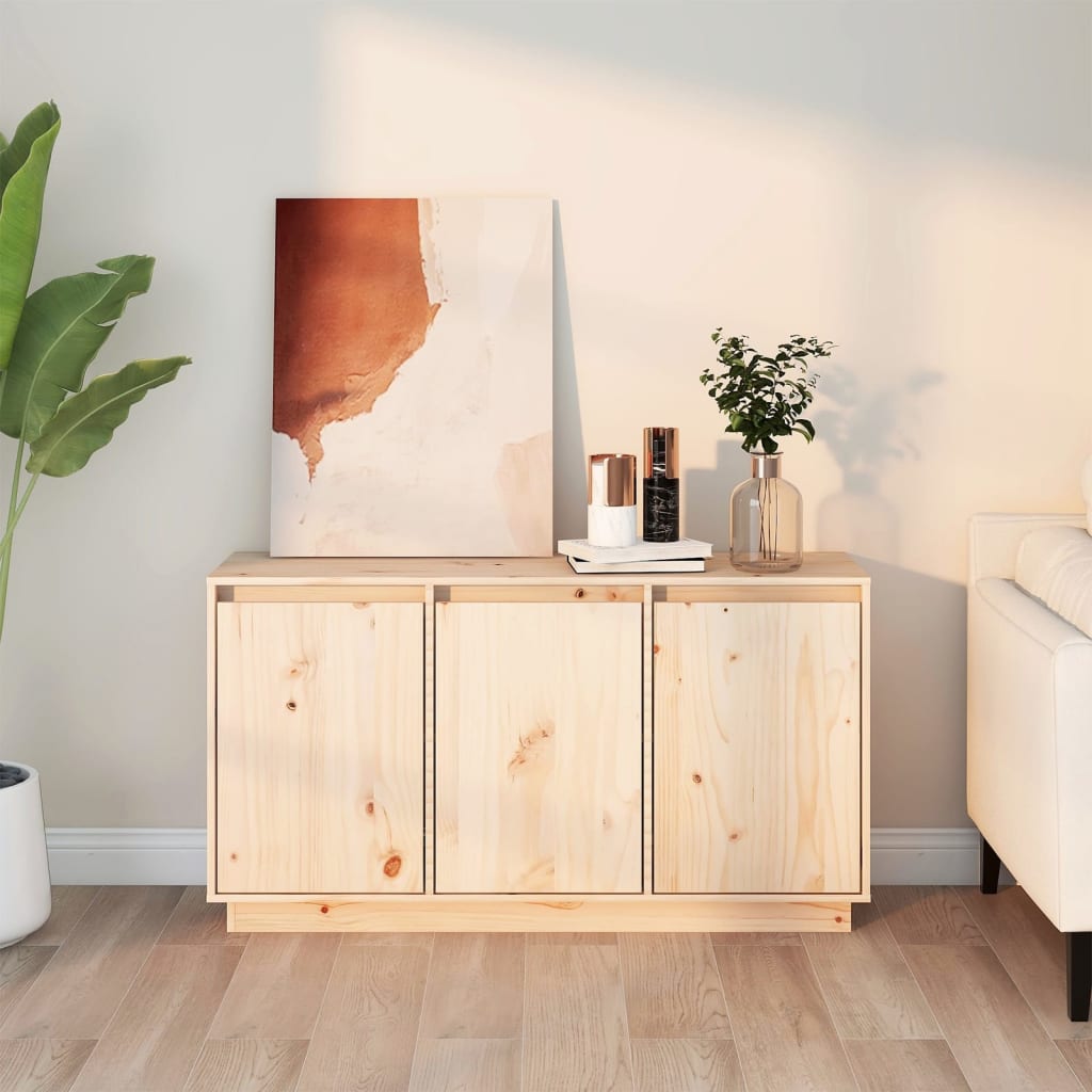 vidaXL Szafka, 111x34x60 cm, lite drewno sosnowe
