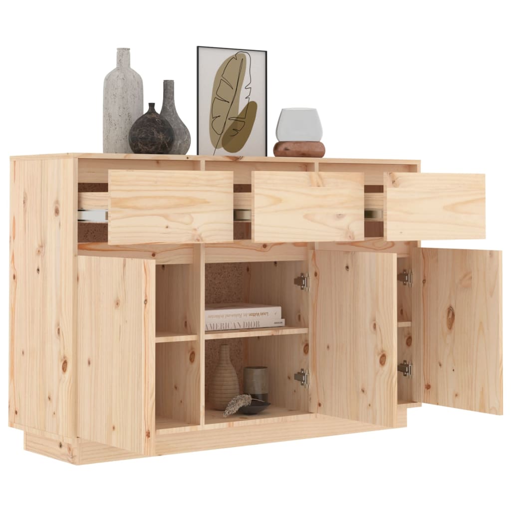 vidaXL Szafka, 111x36x75 cm, lite drewno sosnowe