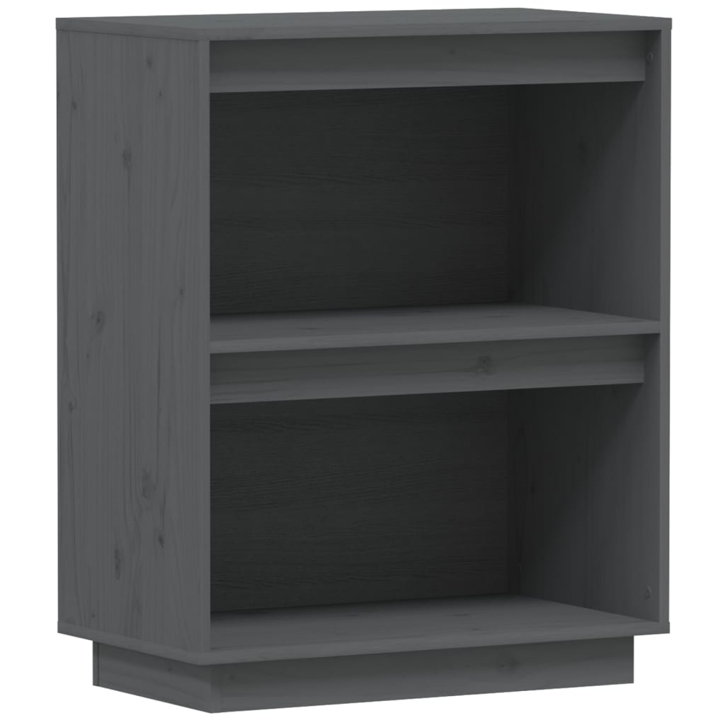 vidaXL Szafka, szara, 60x34x75 cm, lite drewno sosnowe