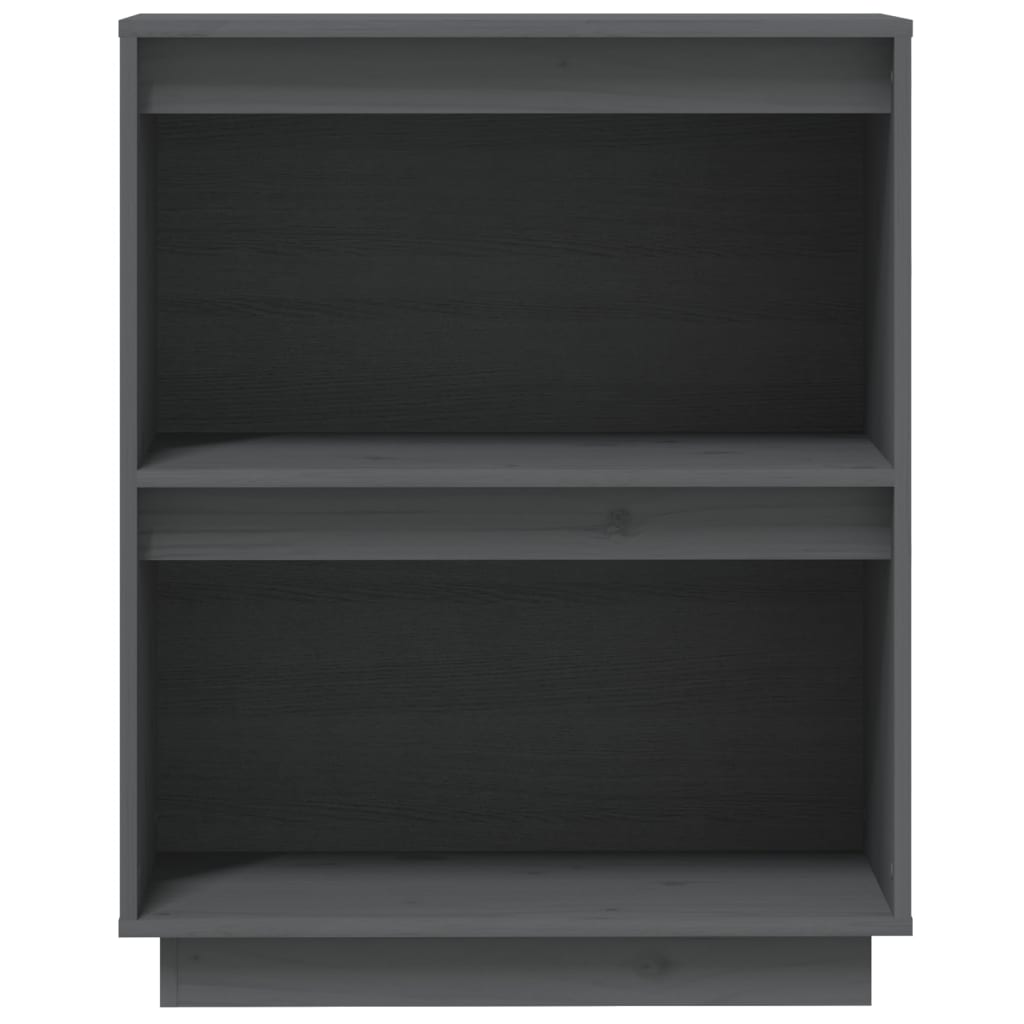 vidaXL Szafka, szara, 60x34x75 cm, lite drewno sosnowe