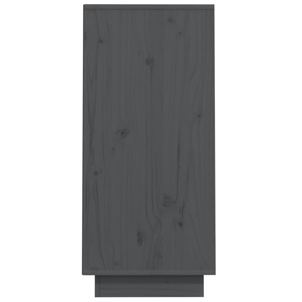 vidaXL Szafka, szara, 60x34x75 cm, lite drewno sosnowe
