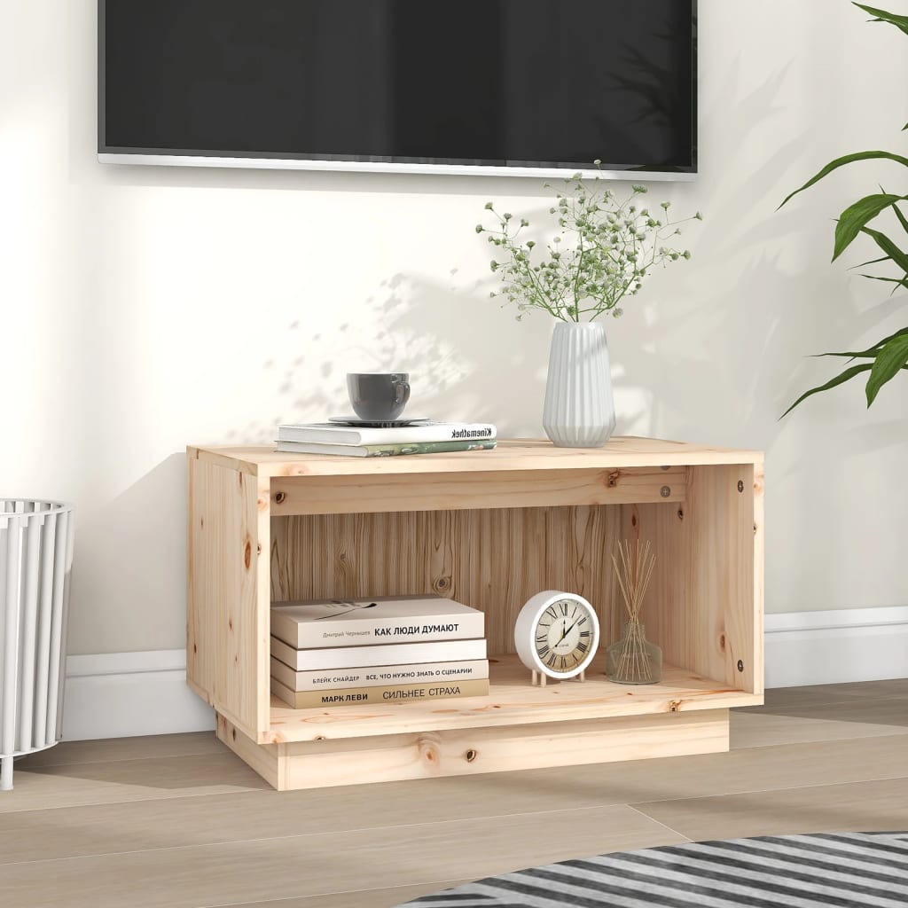 vidaXL Szafka pod telewizor, 60x35x35 cm, lite drewno sosnowe