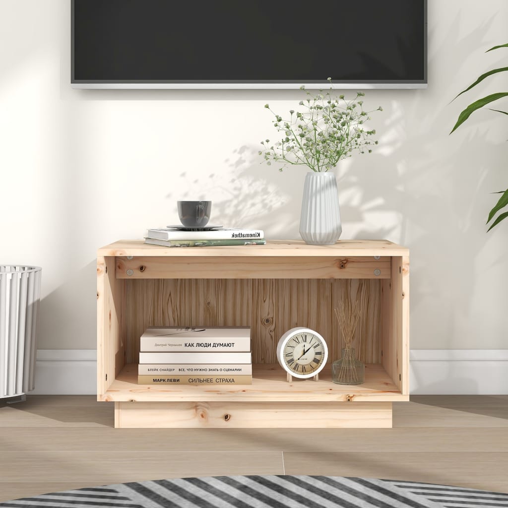 vidaXL Szafka pod telewizor, 60x35x35 cm, lite drewno sosnowe