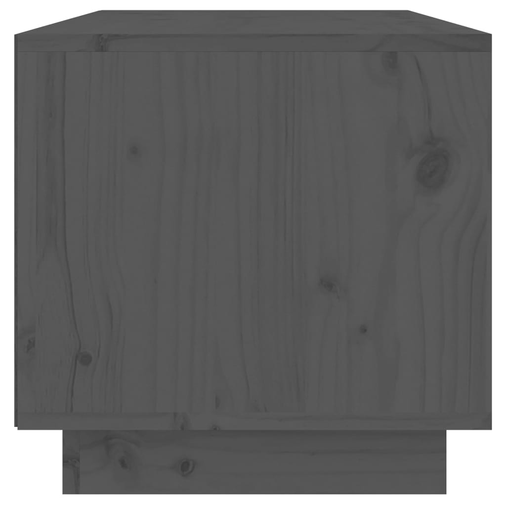 vidaXL Szafka pod telewizor, szara, 60x35x35 cm, lite drewno sosnowe