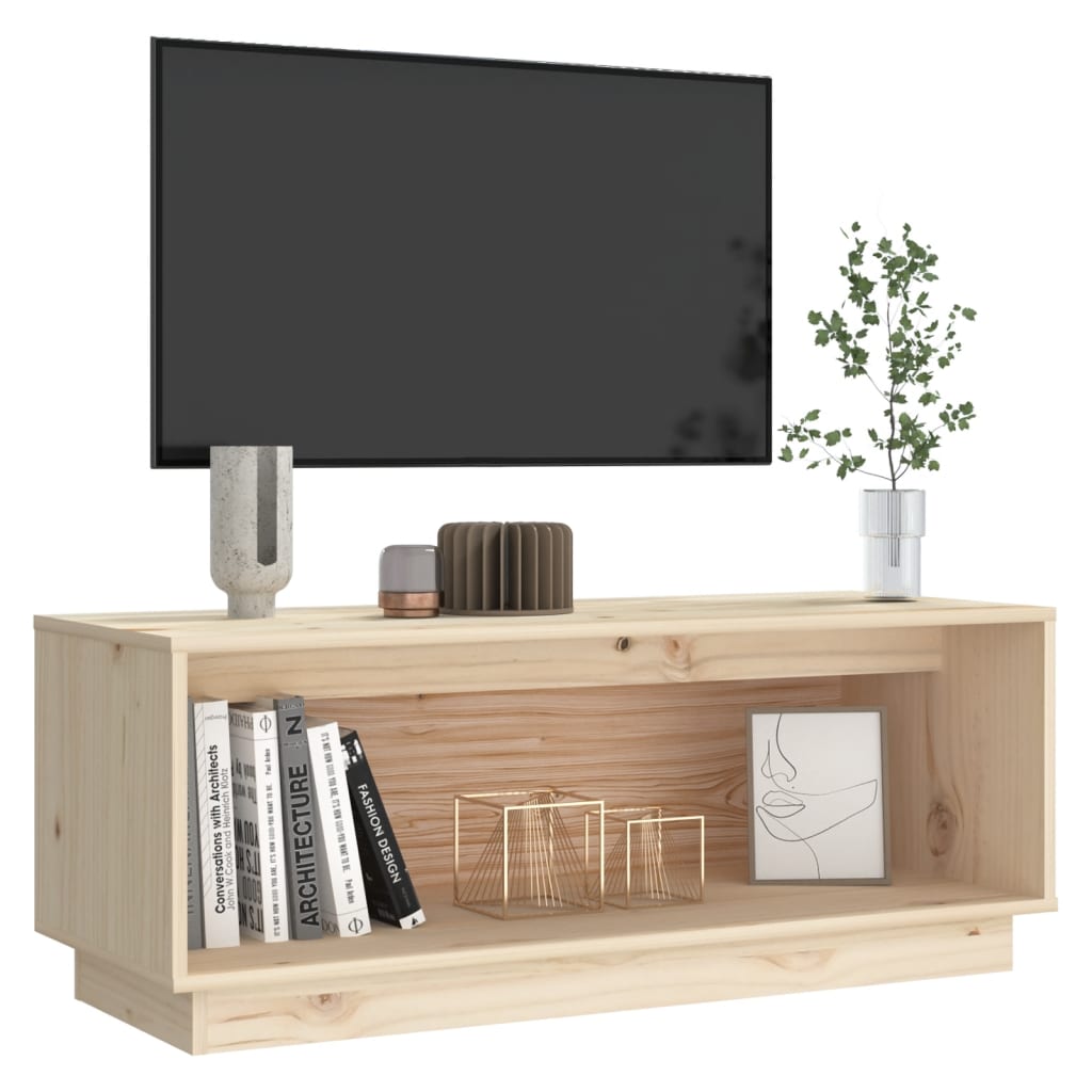 vidaXL Szafka pod telewizor, 90x35x35 cm, lite drewno sosnowe