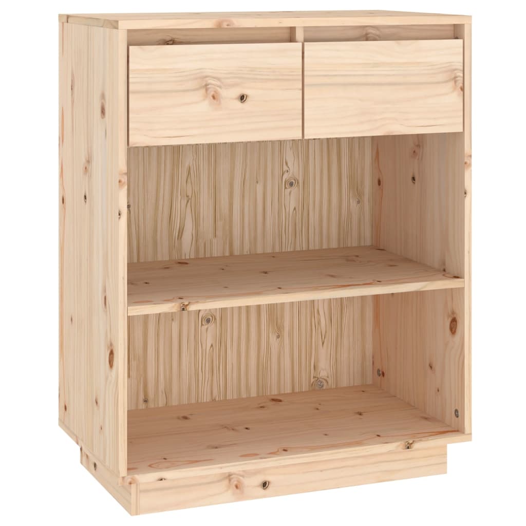vidaXL Szafka, 60x34x75 cm, lite drewno sosnowe