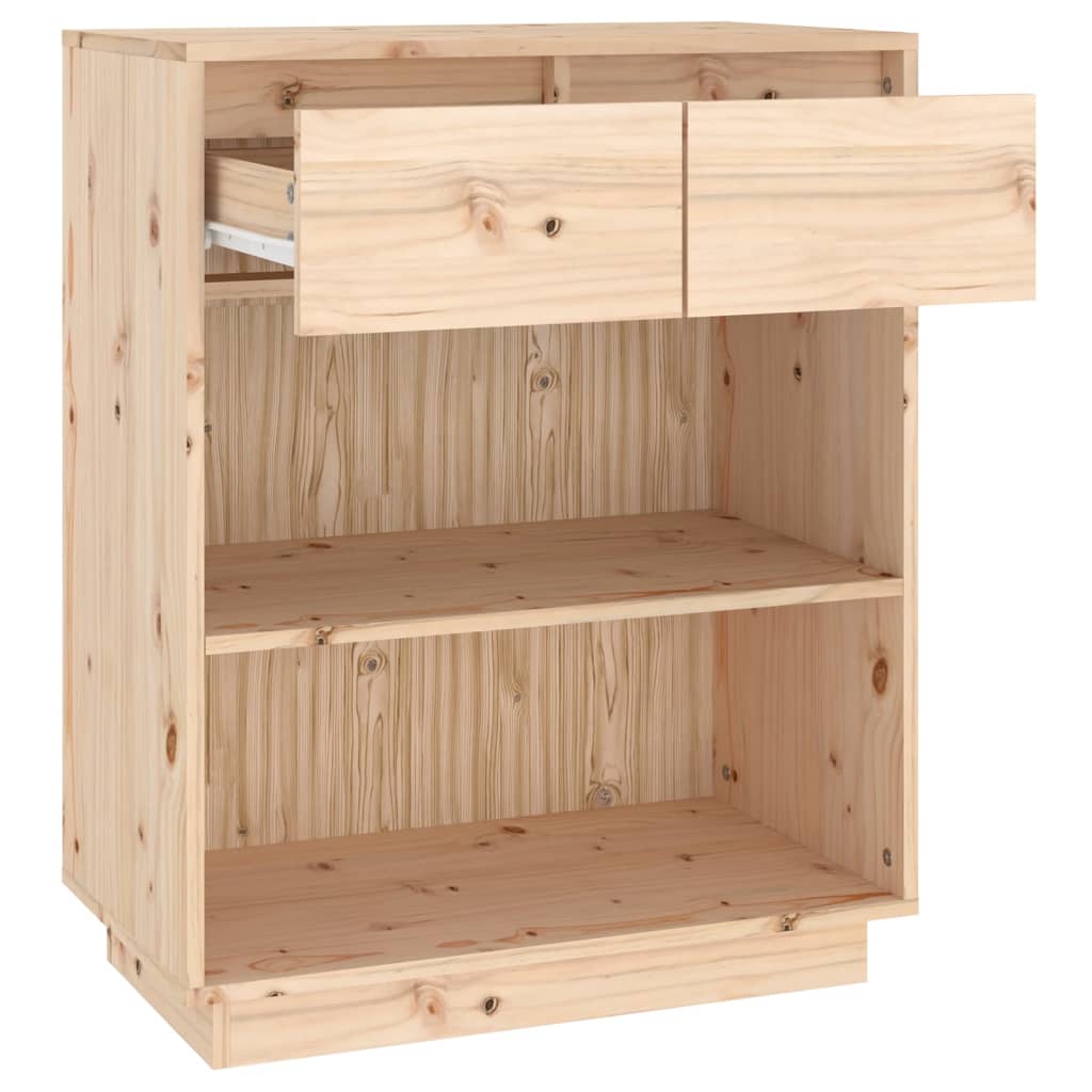 vidaXL Szafka, 60x34x75 cm, lite drewno sosnowe