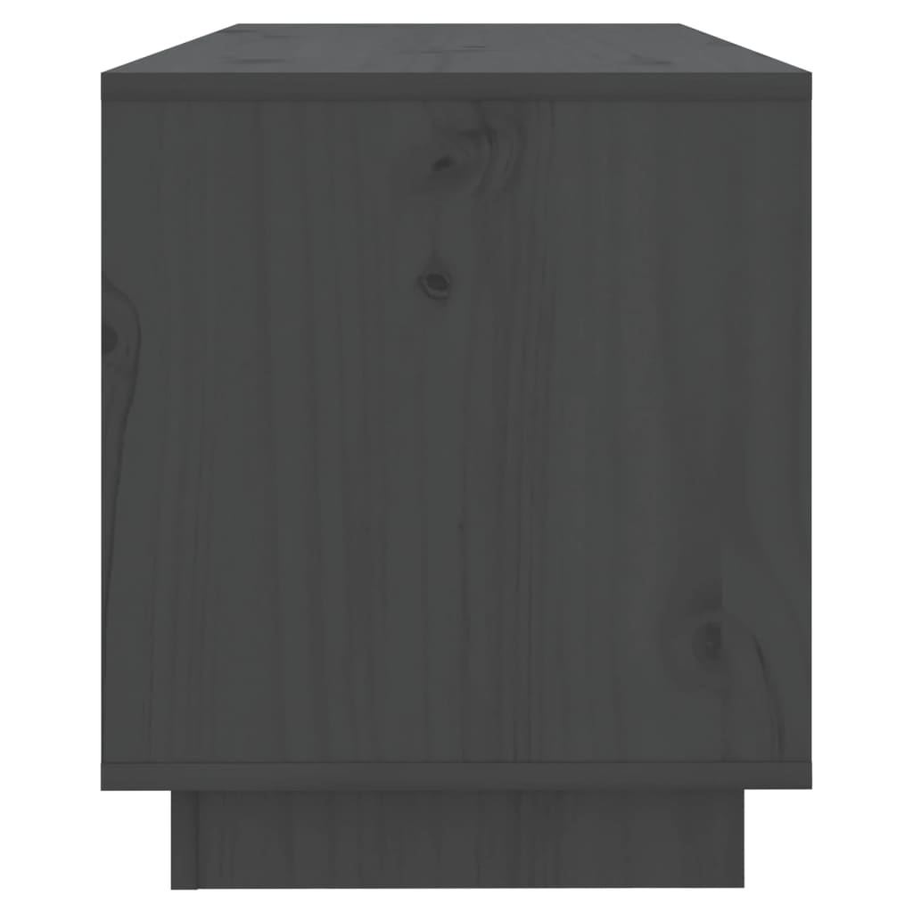 vidaXL Szafka pod telewizor, szara, 74x34x40 cm, lite drewno sosnowe