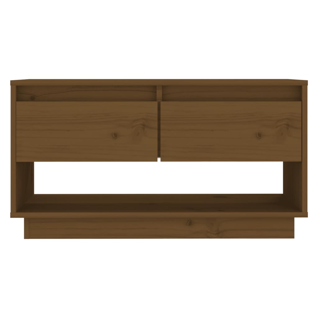 vidaXL Szafka pod TV, miodowy brąz, 74x34x40 cm, lite drewno sosnowe