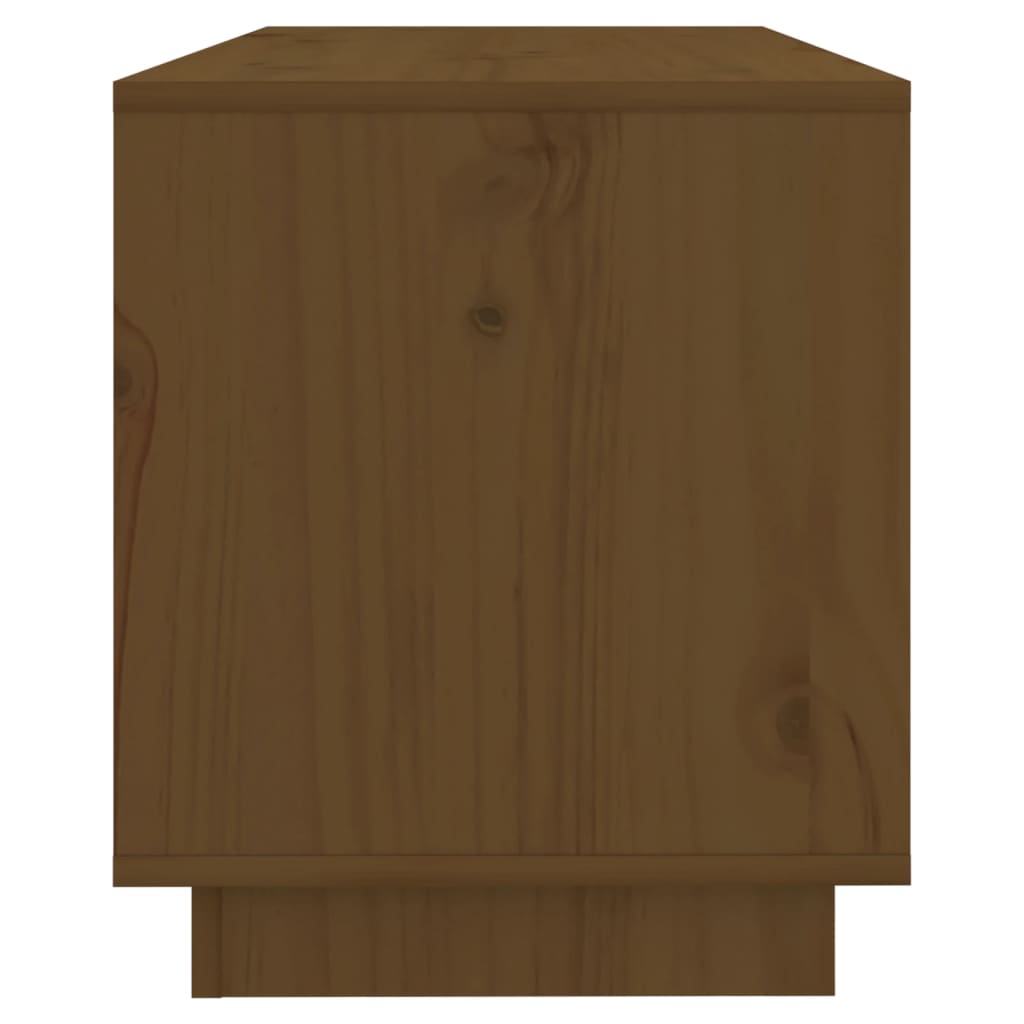 vidaXL Szafka pod TV, miodowy brąz, 74x34x40 cm, lite drewno sosnowe