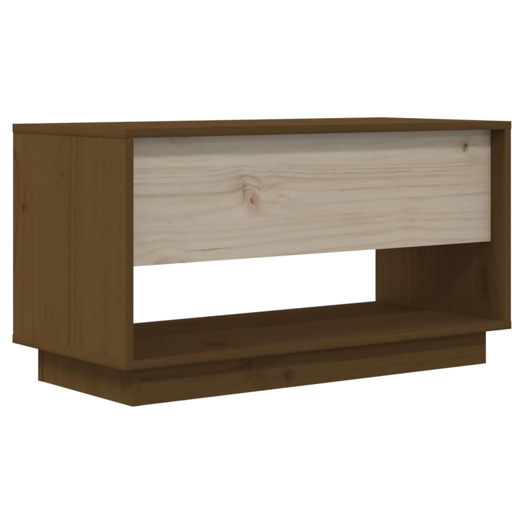 vidaXL Szafka pod TV, miodowy brąz, 74x34x40 cm, lite drewno sosnowe