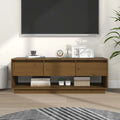 vidaXL Szafka pod TV, miodowy brąz 110,5x34x40 cm, lite drewno sosnowe