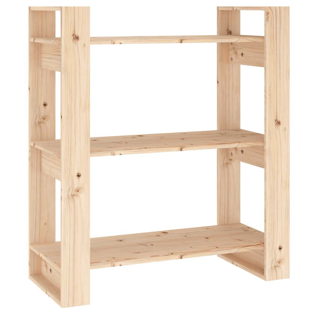 vidaXL Regał na książki/parawan 80x35x91 cm, lite drewno sosnowe