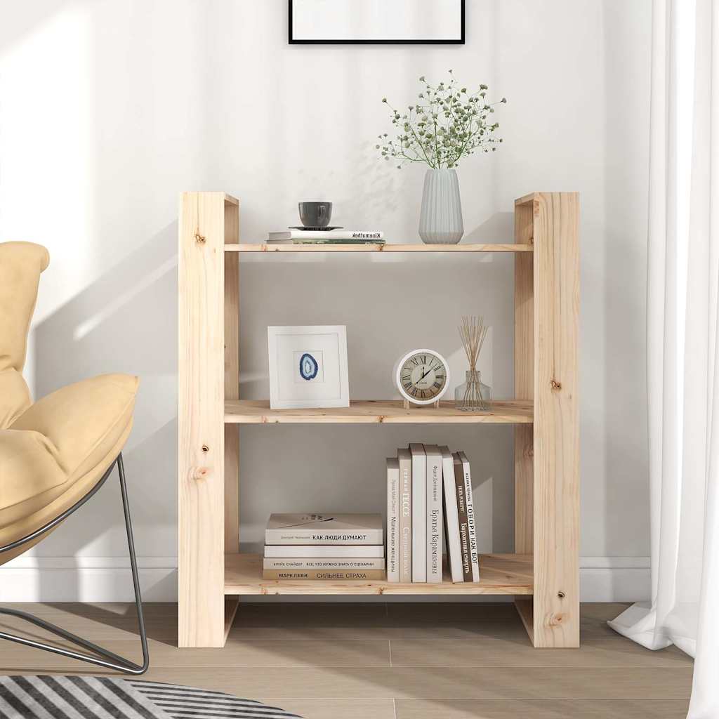 vidaXL Regał na książki/parawan 80x35x91 cm, lite drewno sosnowe
