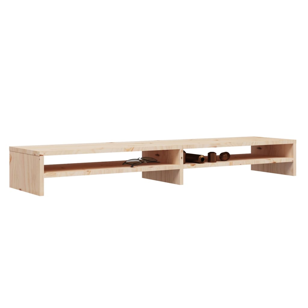 vidaXL Podstawka na monitor, 100x24x13 cm, lite drewno sosnowe