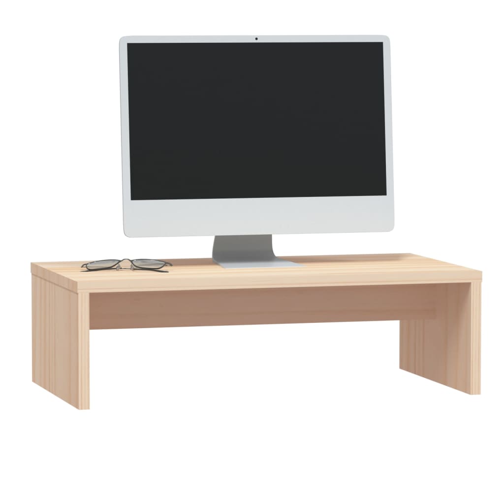 vidaXL Podstawka na monitor, 50x27x15 cm, lite drewno sosnowe