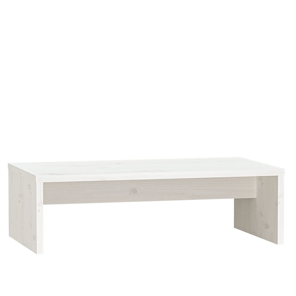 vidaXL Podstawka na monitor, biała, 50x27x15 cm, lite drewno sosnowe