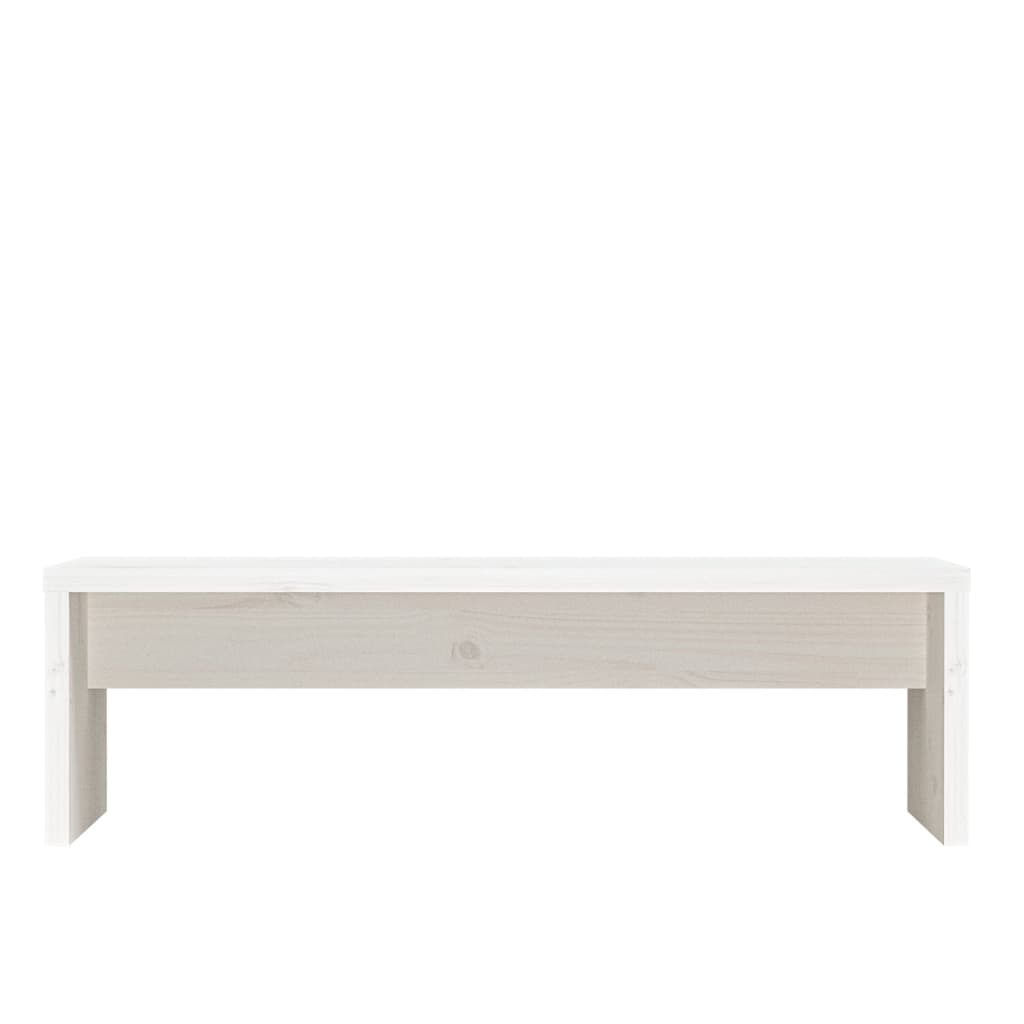 vidaXL Podstawka na monitor, biała, 50x27x15 cm, lite drewno sosnowe