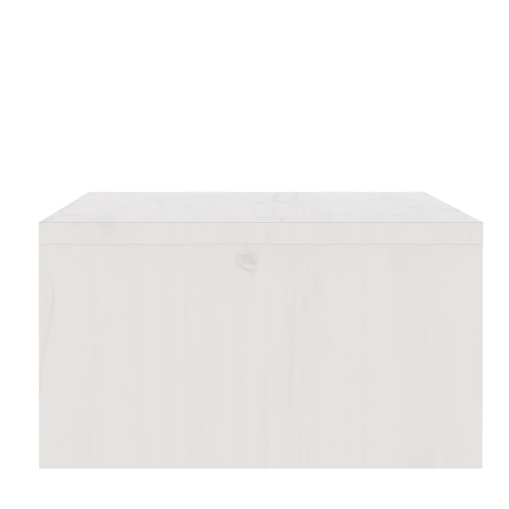 vidaXL Podstawka na monitor, biała, 100x27x15 cm, lite drewno sosnowe