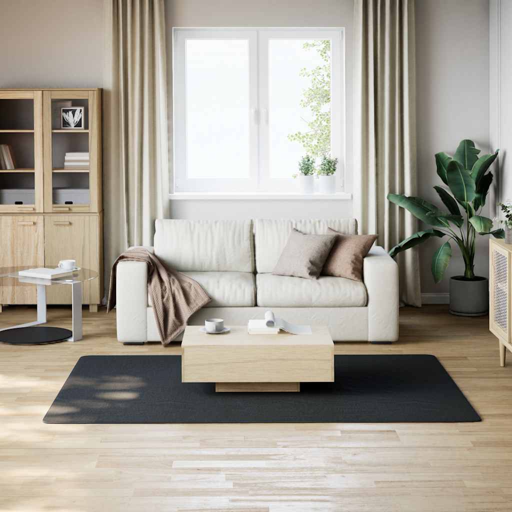 vidaXL Dywan z krótkim włosiem i możliwością prania 160x230 cm, czarny