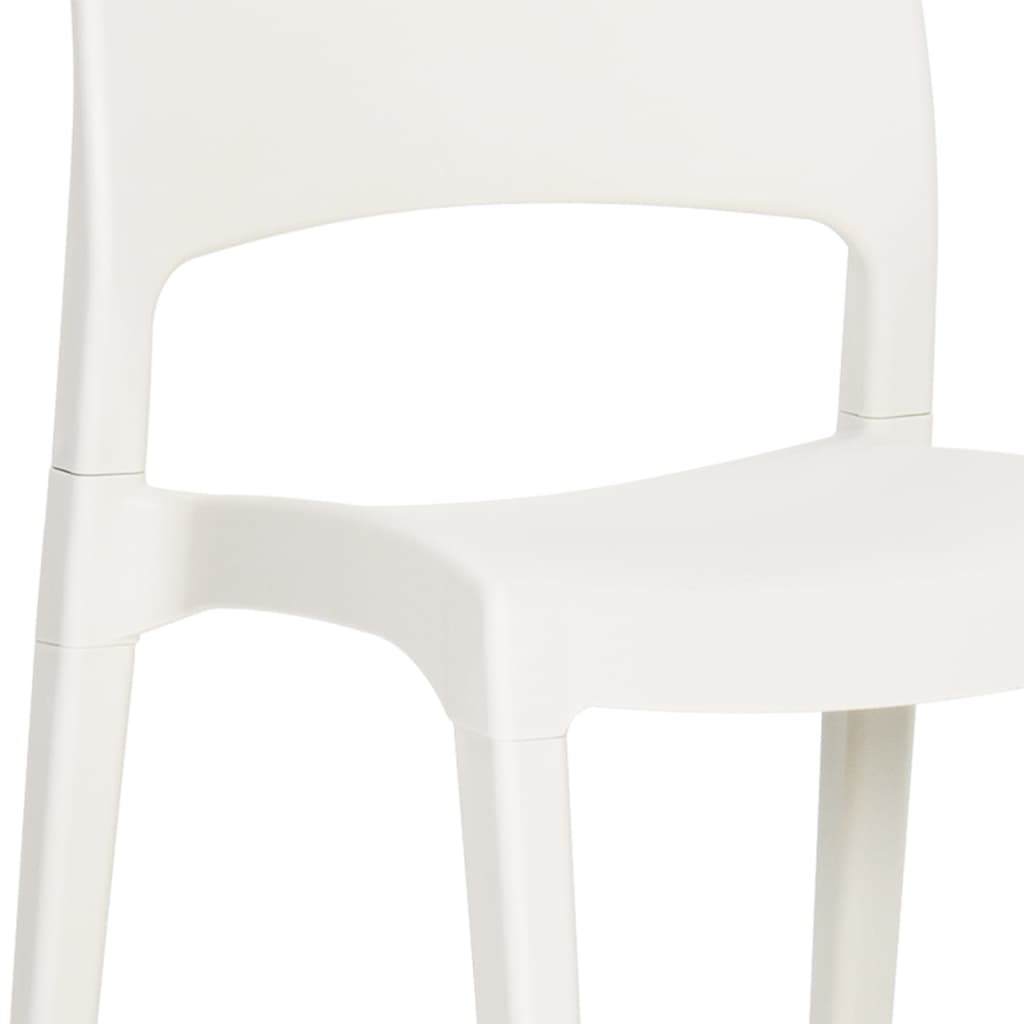 vidaXL Krzesła ogrodowe, 2 szt., białe, polipropylen