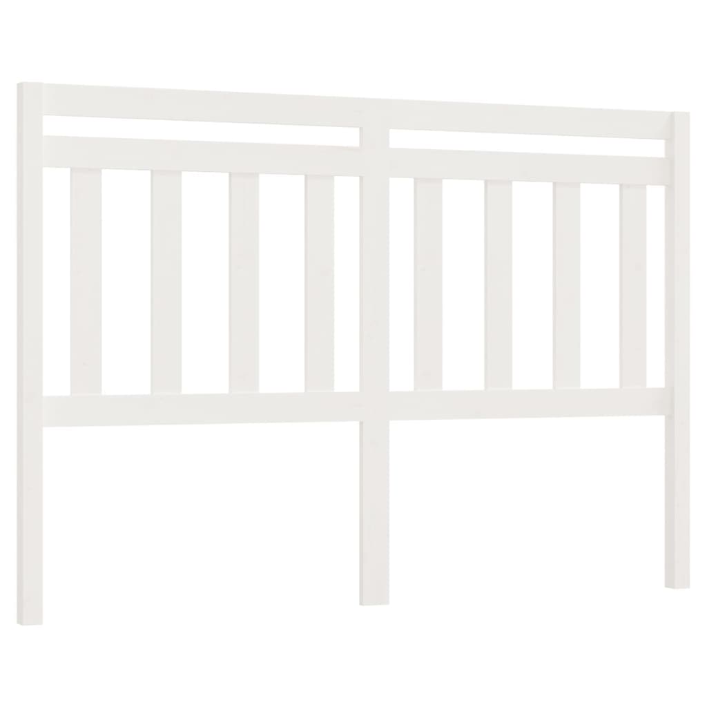 vidaXL Wezgłowie łóżka, białe, 156x4x100 cm, lite drewno sosnowe