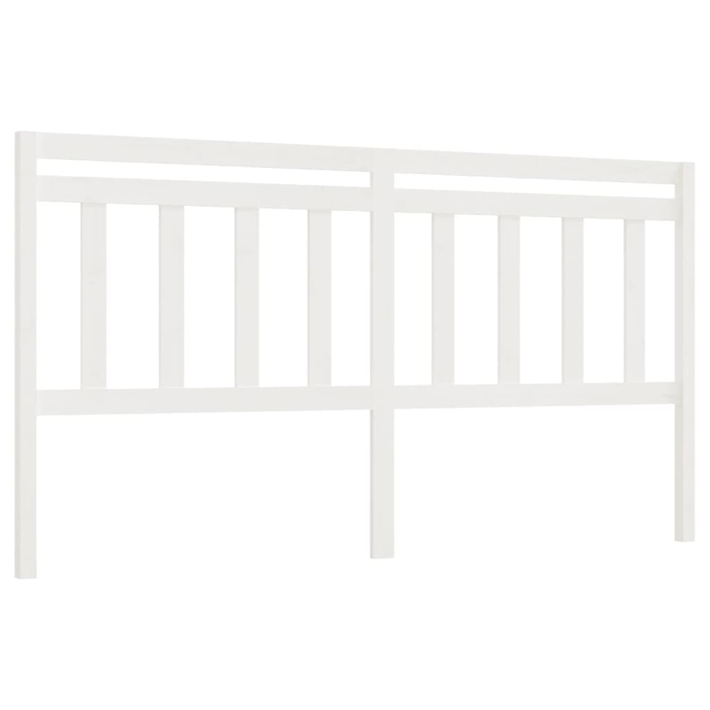 vidaXL Wezgłowie łóżka, białe, 186x4x100 cm, lite drewno sosnowe