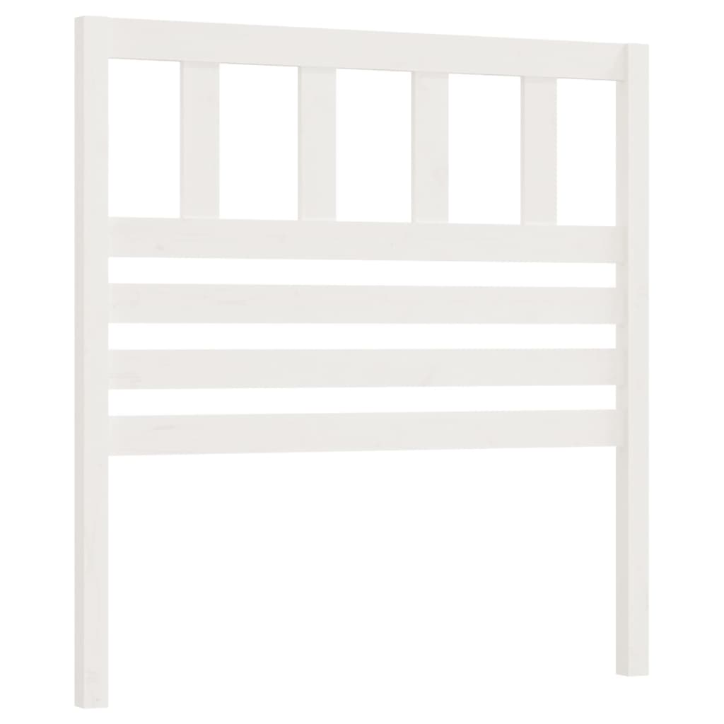 vidaXL Wezgłowie łóżka, białe, 81x4x100 cm, lite drewno sosnowe