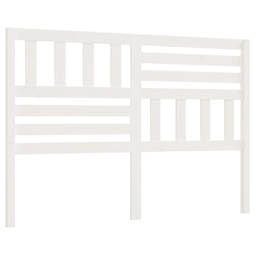 vidaXL Wezgłowie łóżka, białe, 126x4x100 cm, lite drewno sosnowe