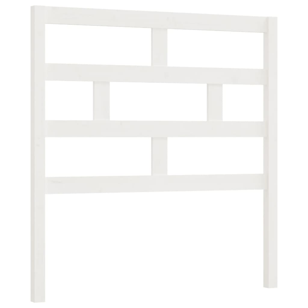 vidaXL Wezgłowie łóżka, białe, 96x4x100 cm, lite drewno sosnowe