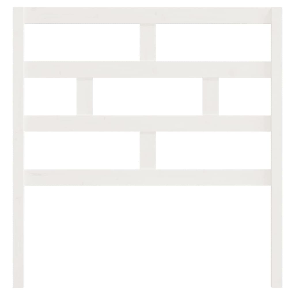 vidaXL Wezgłowie łóżka, białe, 96x4x100 cm, lite drewno sosnowe