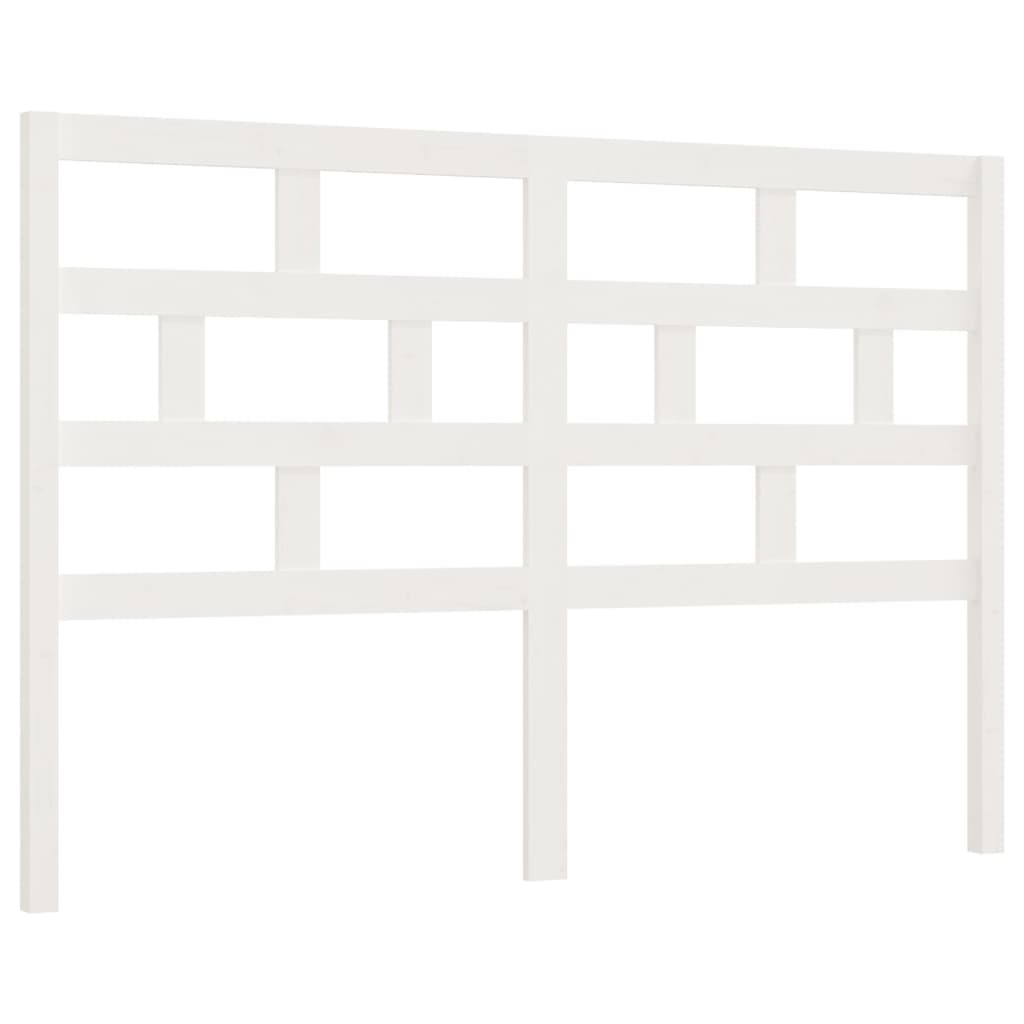 vidaXL Wezgłowie łóżka, białe, 126x4x100 cm, lite drewno sosnowe