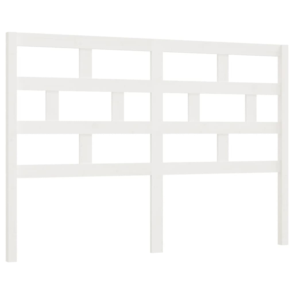 vidaXL Wezgłowie łóżka, białe, 141x4x100 cm, lite drewno sosnowe