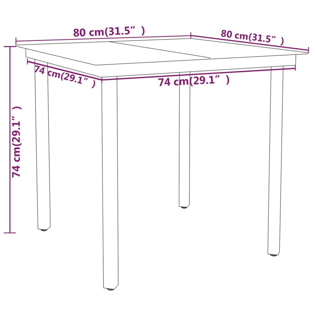 vidaXL 5-częściowy zestaw mebli ogrodowych, czarny