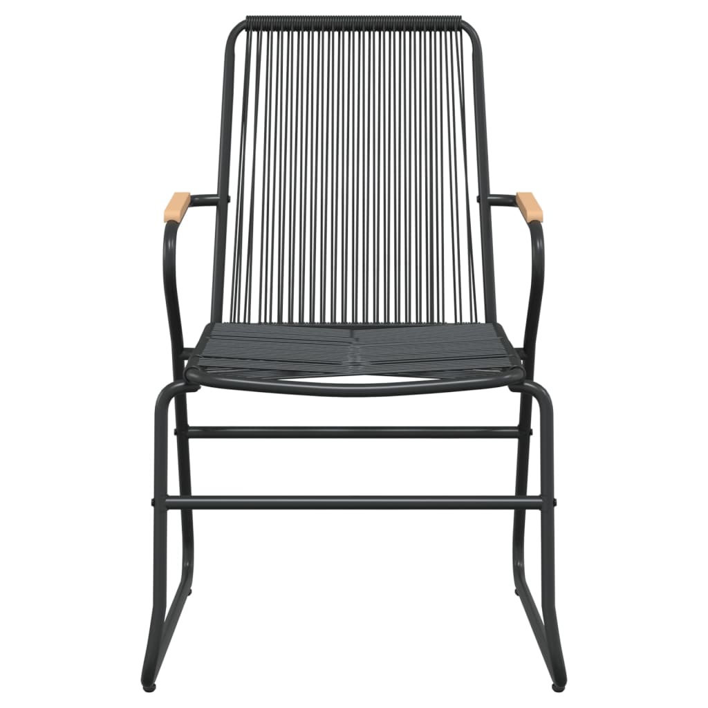 vidaXL 5-częściowy zestaw mebli ogrodowych, czarny, rattan PVC