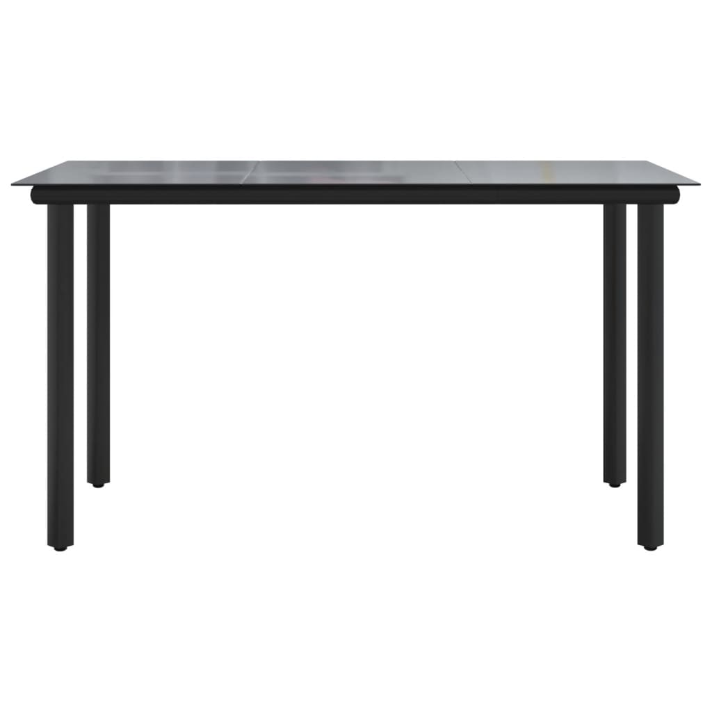 vidaXL 9-częściowy zestaw mebli ogrodowych, czarny, rattan PVC