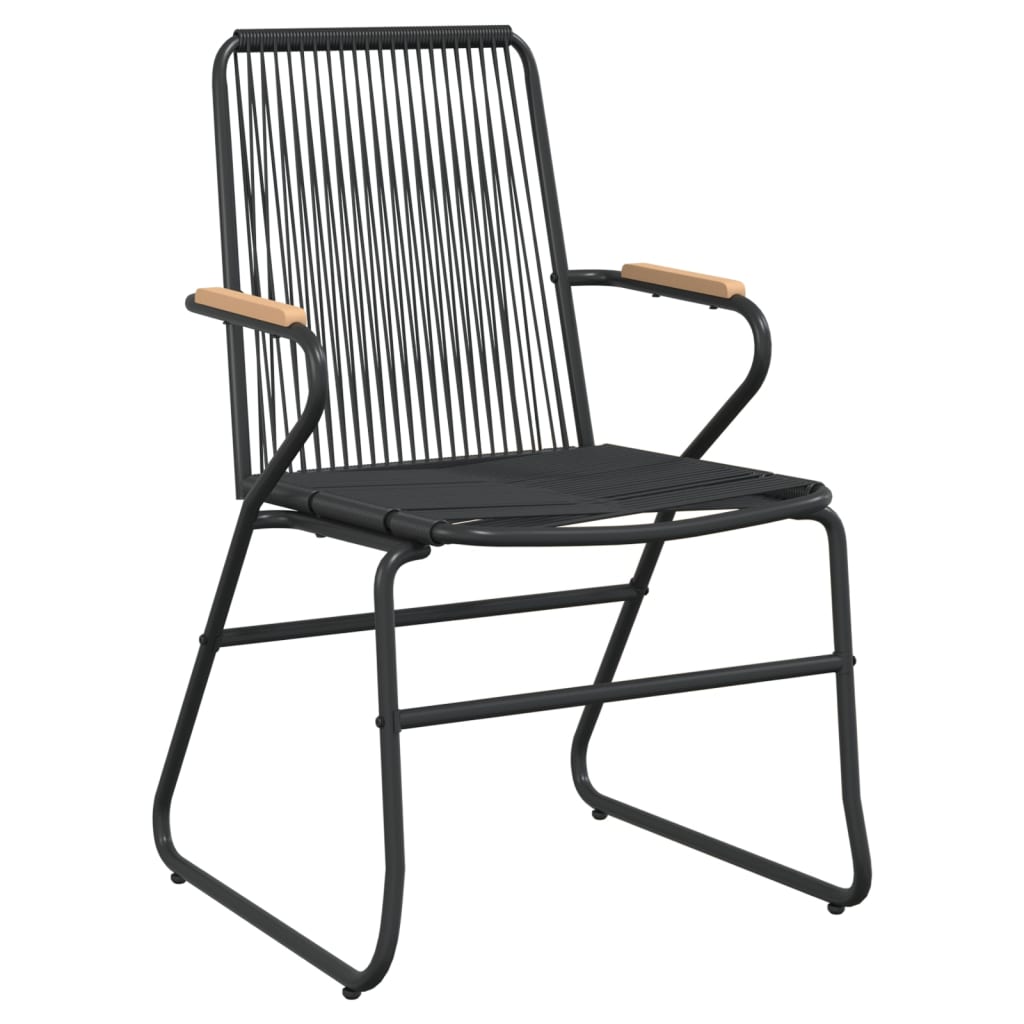 vidaXL 3-częściowy zestaw mebli ogrodowych, czarny, rattan PVC