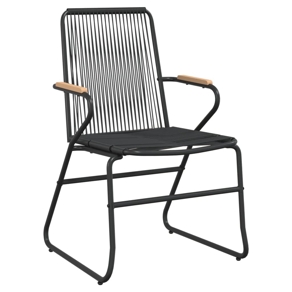 vidaXL 5-częściowy zestaw mebli ogrodowych, czarny, rattan PVC