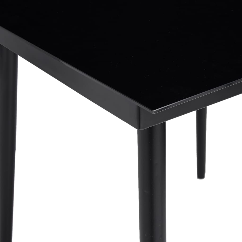 vidaXL 7-częściowy zestaw mebli ogrodowych, czarny, rattan PVC