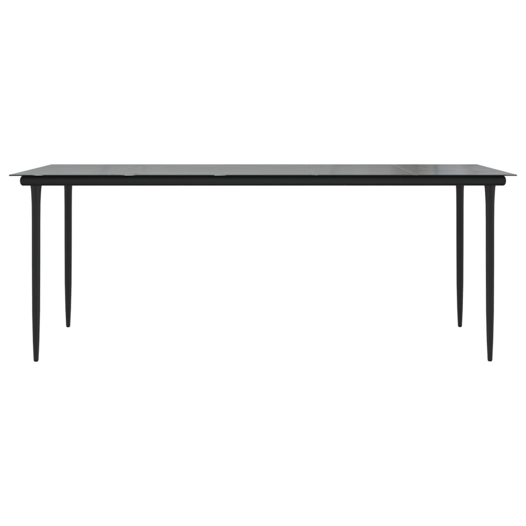 vidaXL 9-częściowy zestaw mebli ogrodowych, czarny, rattan PVC