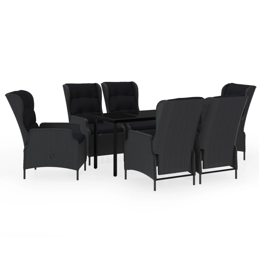 vidaXL 7-częściowy zestaw mebli ogrodowych, ciemnoszary