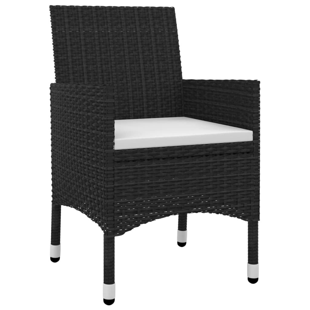 vidaXL 5-cz. zestaw mebli ogrodowych z poduszkami, rattan PE i szkło