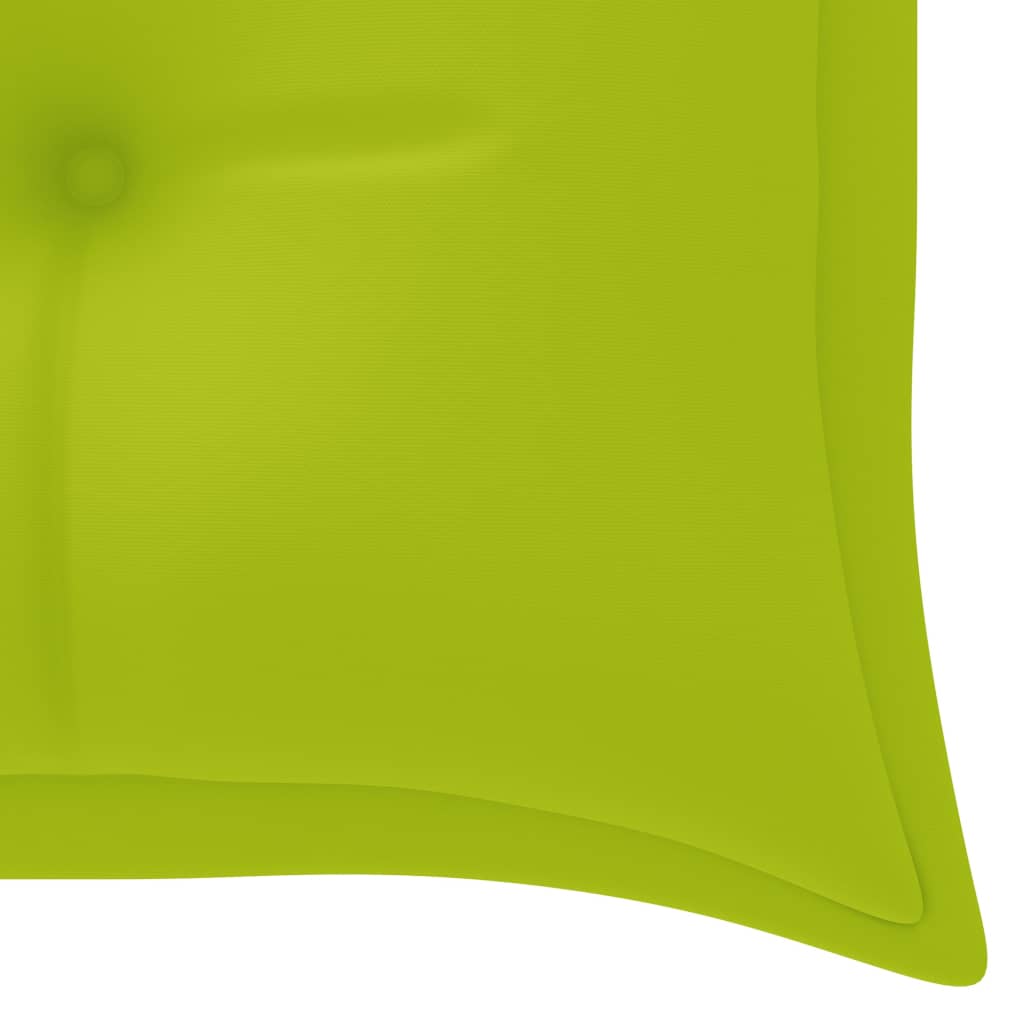 vidaXL Ławka Batavia z jasnozielony poduszką,150cm, lite drewno tekowe